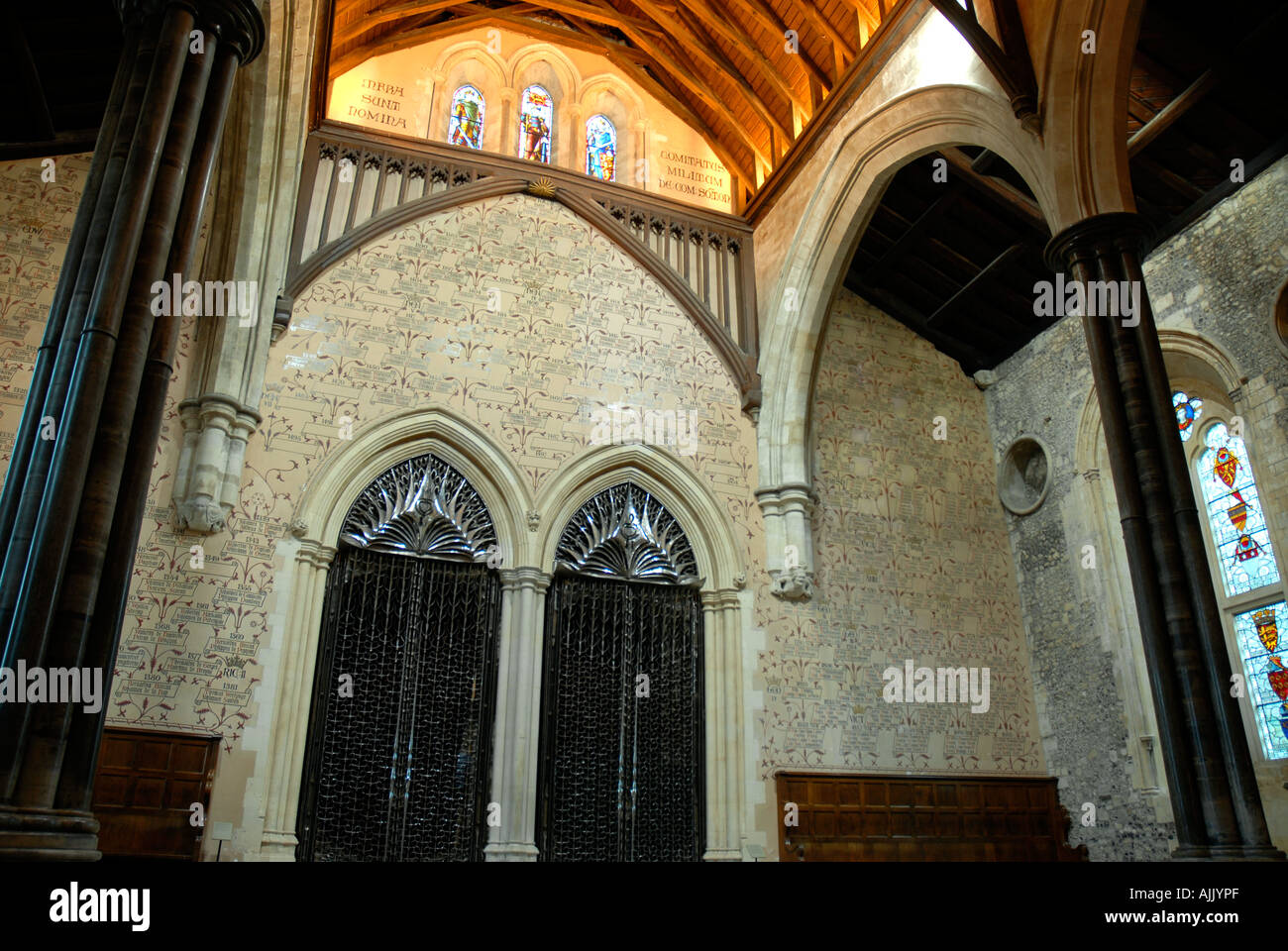 The Ceiling in The Great Hall Winchester Hampshire Stock Photo - Alamy