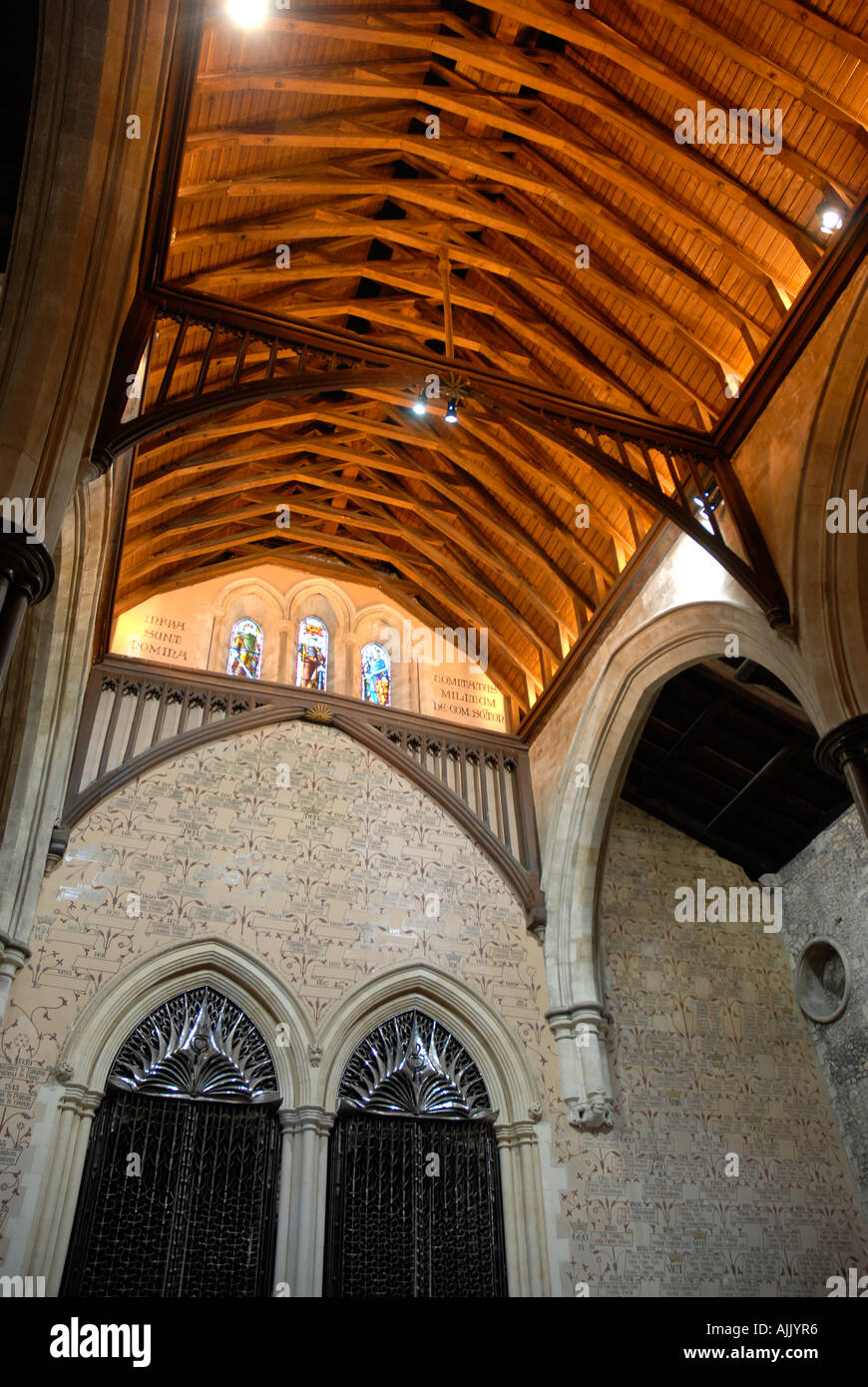 The Ceiling in The Great Hall Winchester Hampshire Stock Photo - Alamy