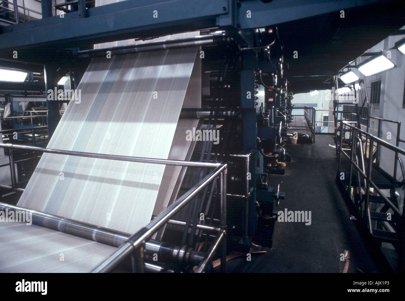 Newspaper printing operation Stock Photo