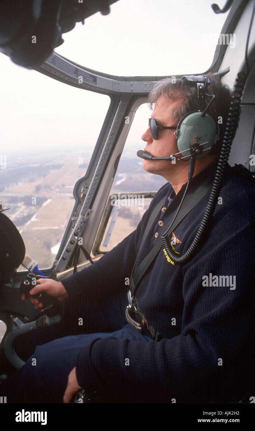 Lifeflight helicopter pilot Columbus Ohio Stock Photo