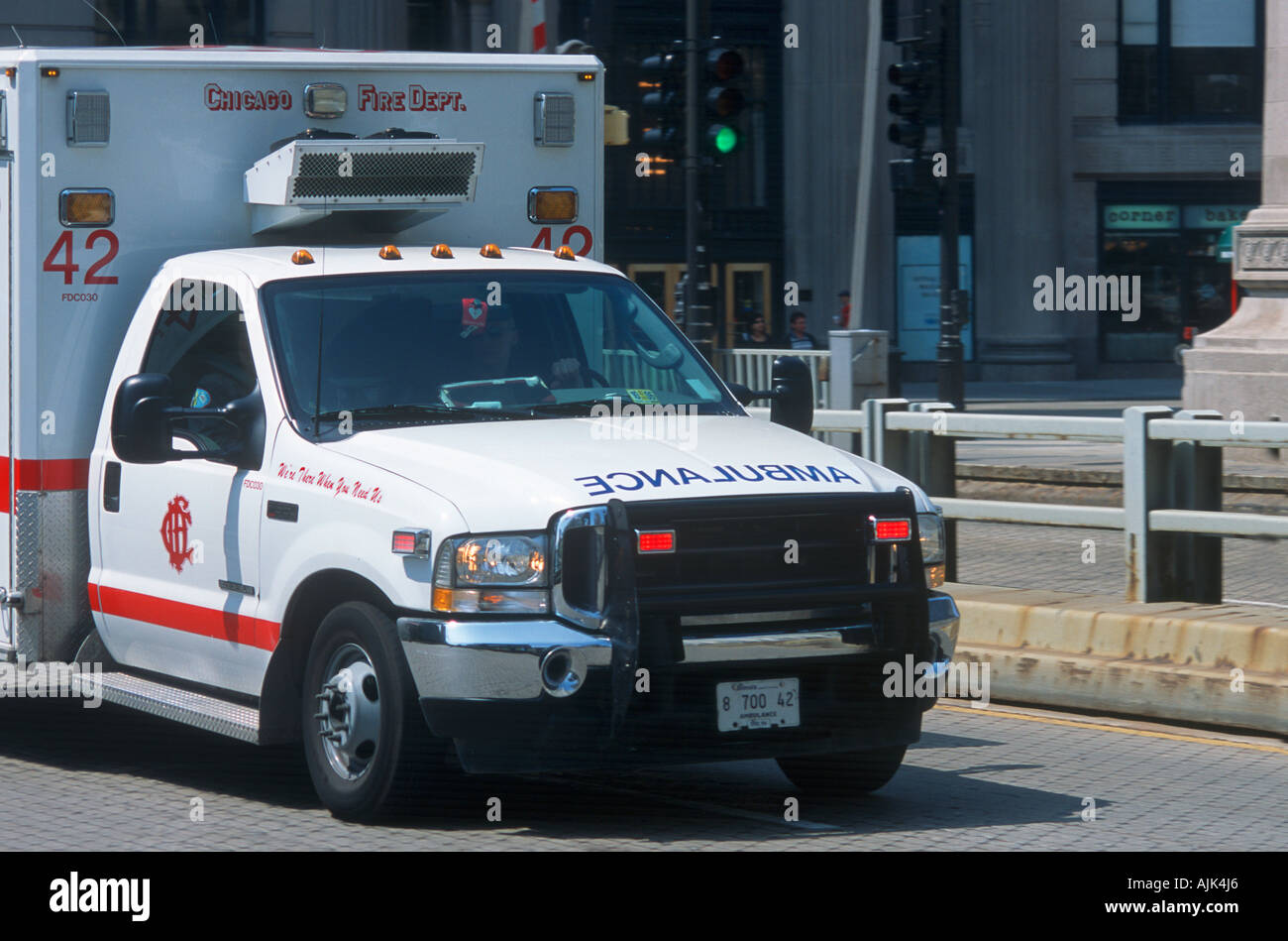 Chicago ambulance Stock Photo