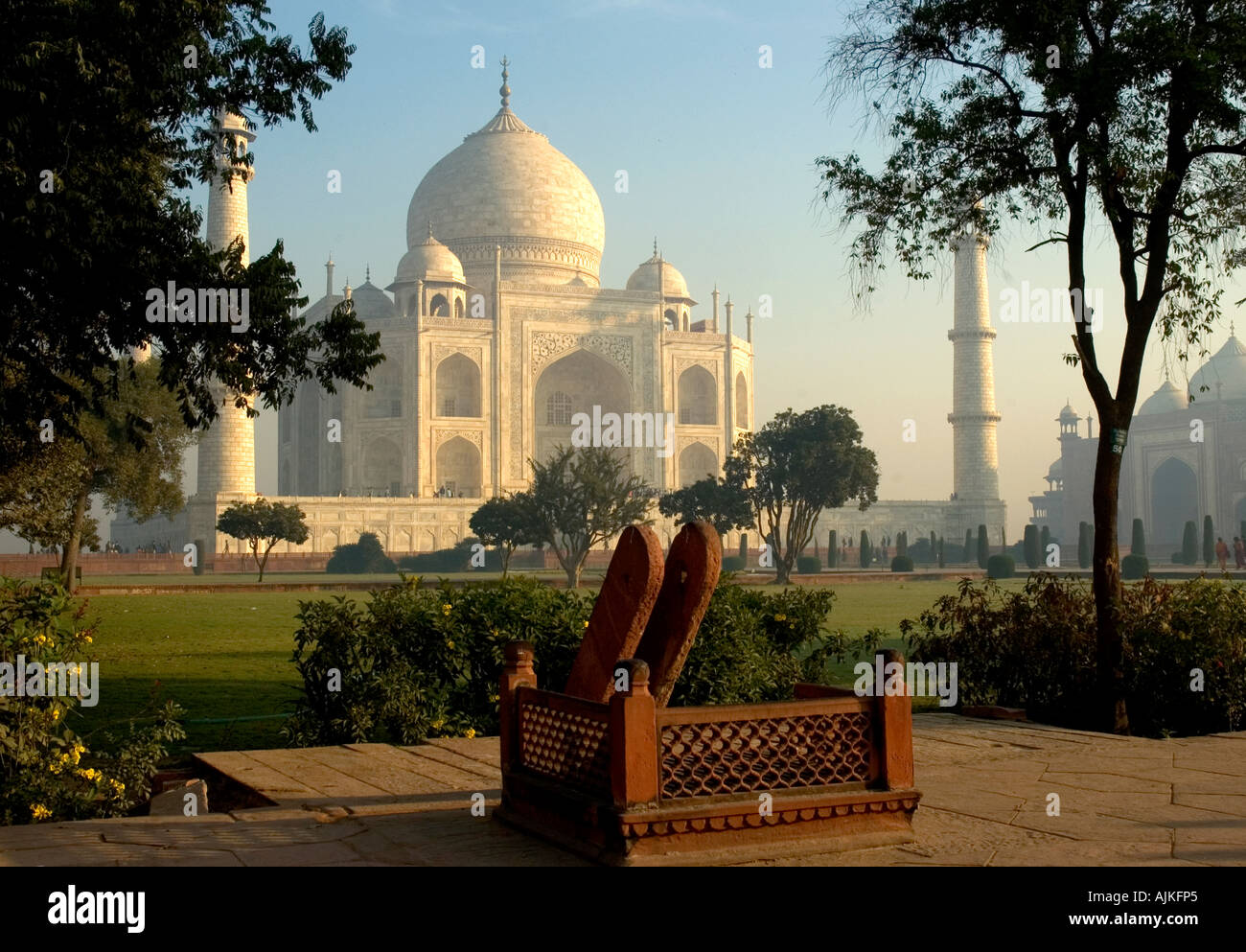 Taj Mahal and Gardens Stock Photo