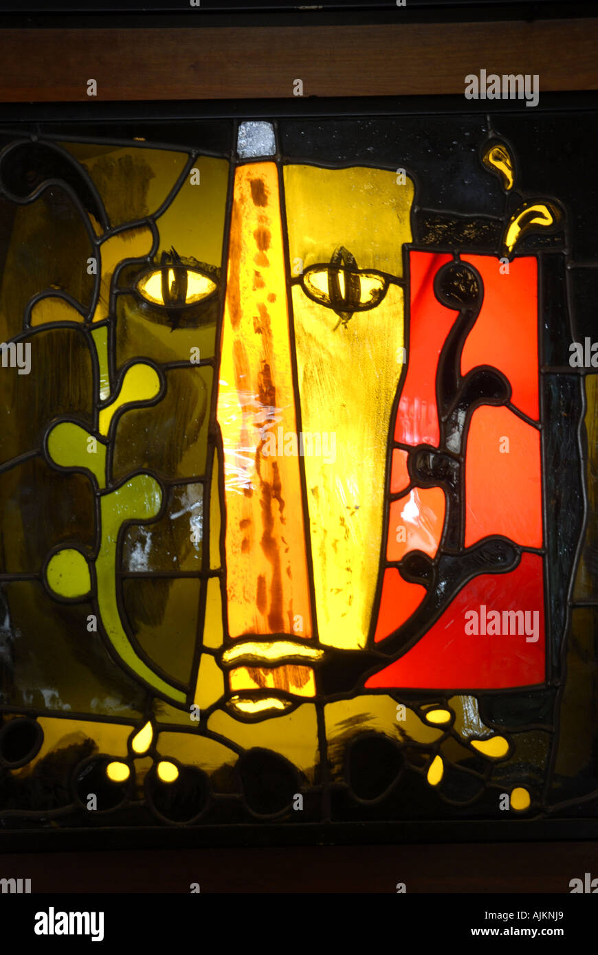 The Wessex Hotel John Piper stained glass created in 1964 based on the