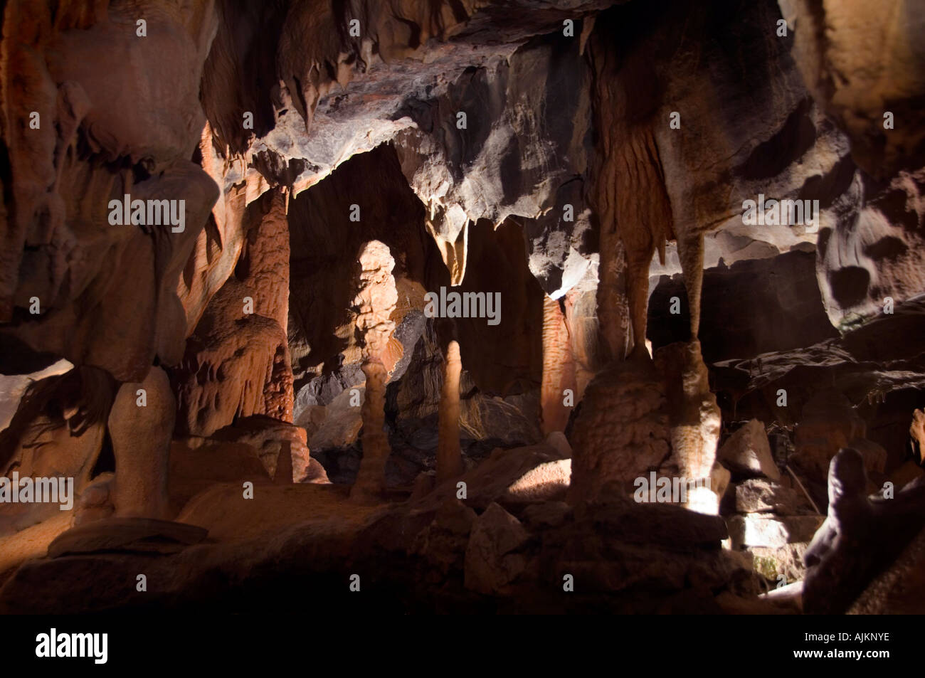Cox's Cave at Cheddar Mendip Hills, Cheddar, Somerset, UK Stock