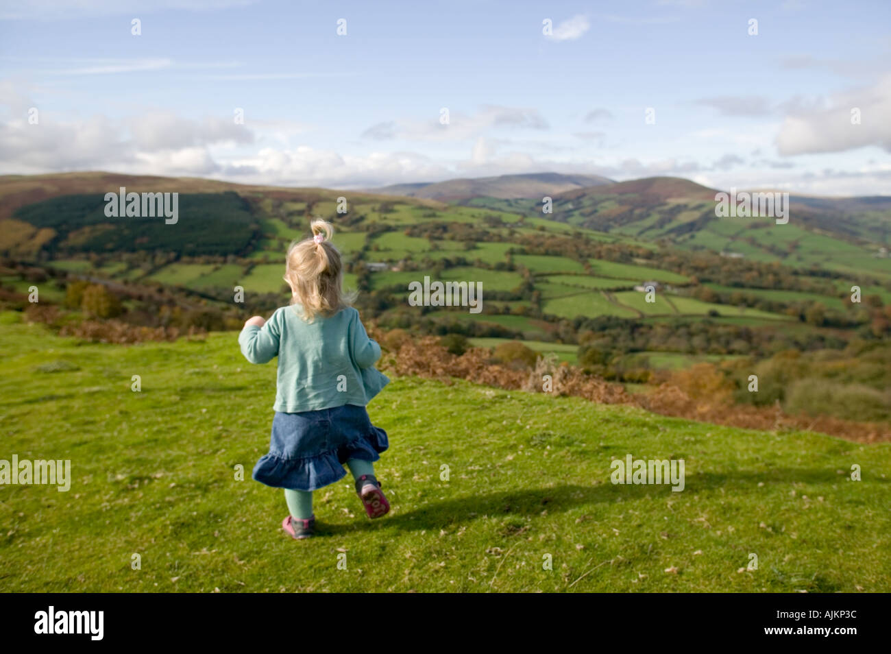 Girl in the Black Mountains Stock Photo