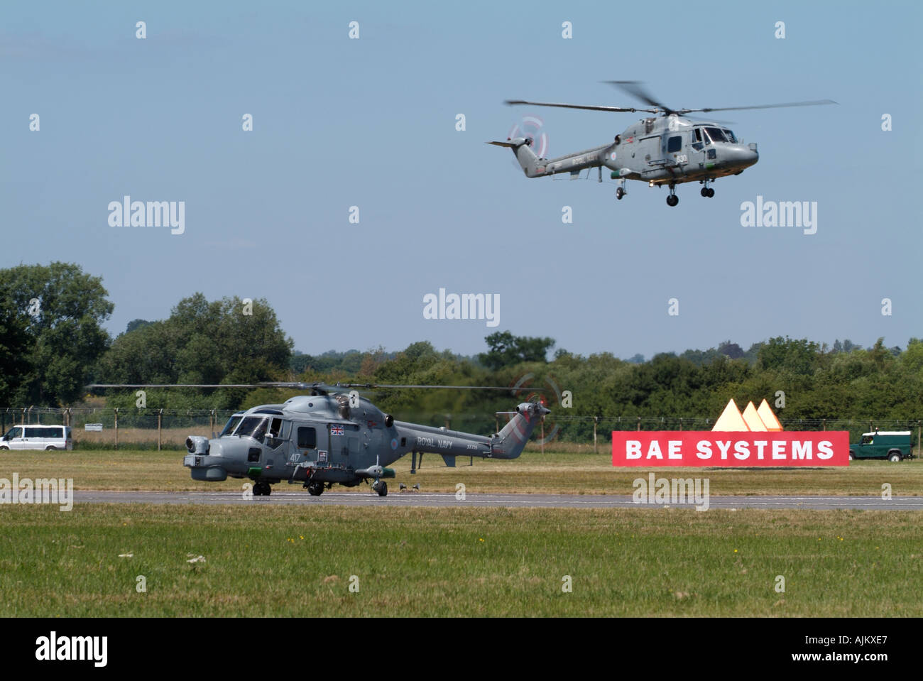 Two Westland Lynx Helicopters Stock Photo