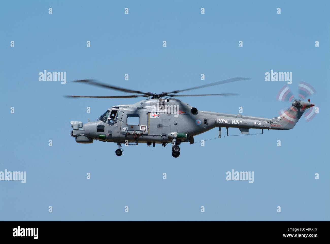 Royal Navy Lynx Helicopter Stock Photo
