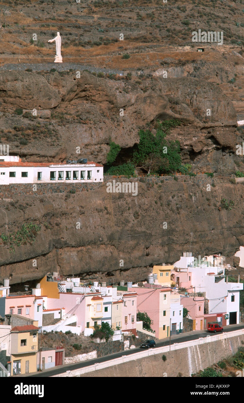 View at the village Artenara Gran Canaria Canary Islands Spain Stock Photo