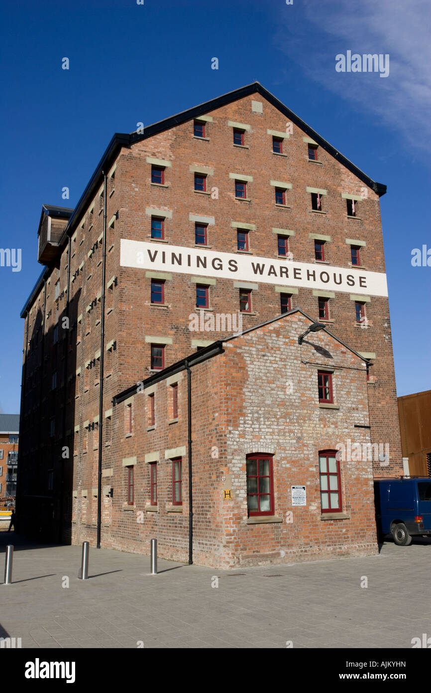 Newly renovated Vinings warehouse Gloucester Docks Cotswolds UK Stock