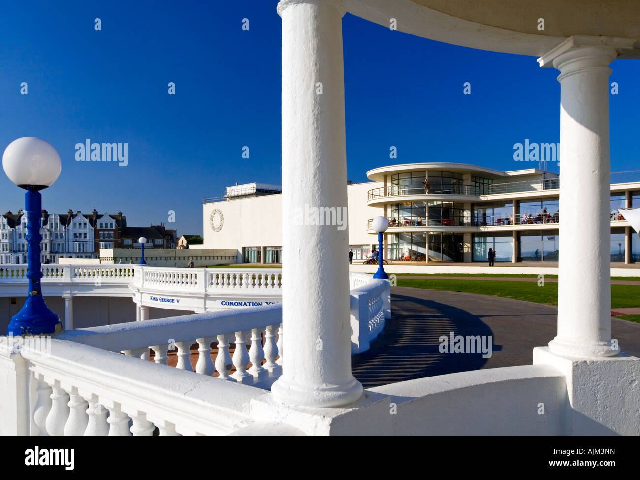 Exterior of the De La Warr Pavilion in Bexhill on Sea East Sussex UK designed by Erich Mendelsohn and Serge Chermayeff in 1935 Stock Photo