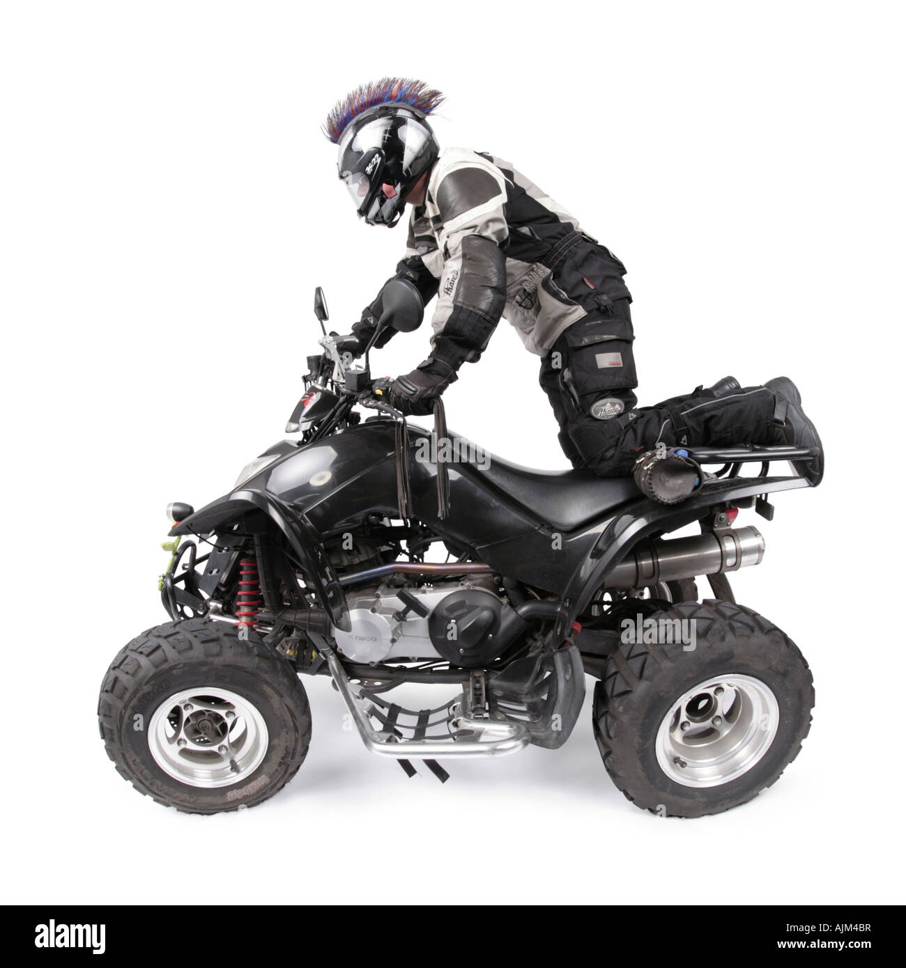 Mohawk motorcycle helmet hi-res stock photography and images - Alamy
