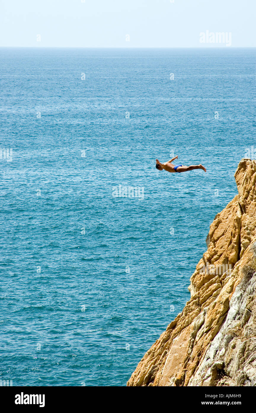Cliff Diver Acapulco Mexico Stock Photo Alamy
