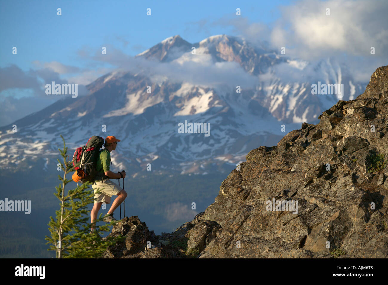 Man camping on high ridge hi-res stock photography and images - Alamy