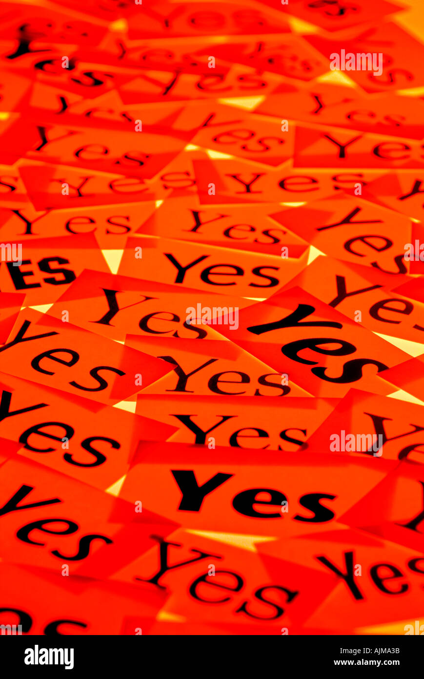 Yes votes Stock Photo