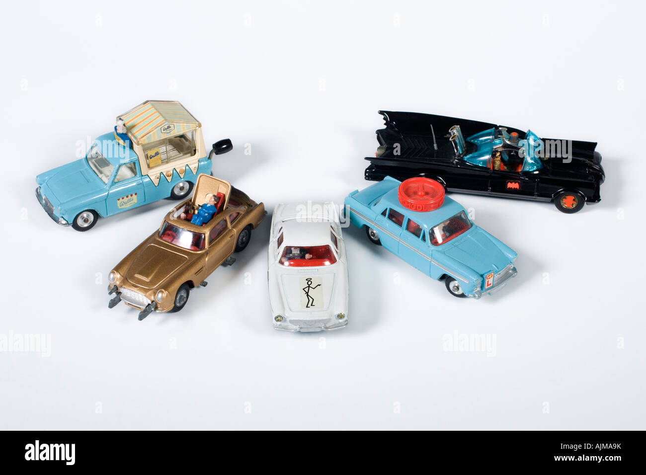 a group of Corgi Diecast Model cars Stock Photo
