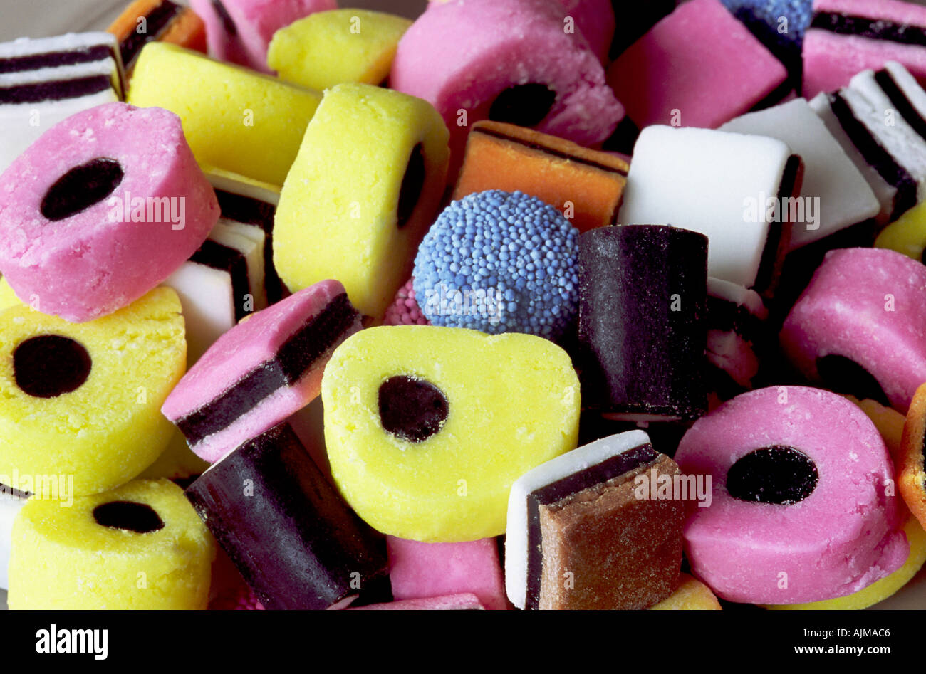 Liquorice allsorts blue hi-res stock photography and images - Alamy