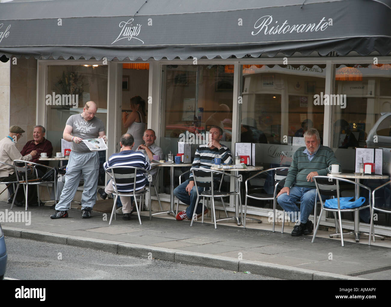 Coffee shop at Abergavenny farmers market, Wales Stock Photo Alamy