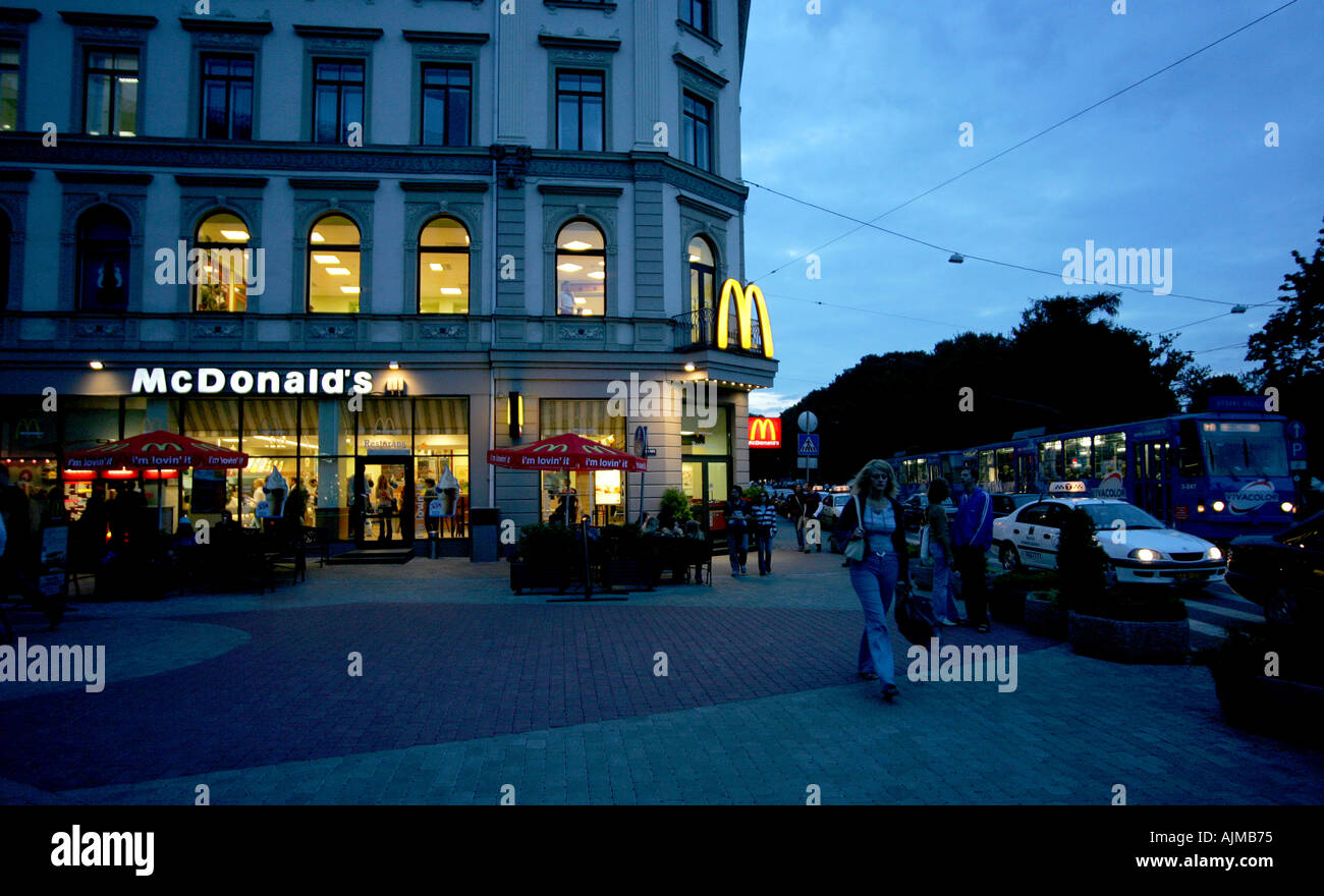 McDonald s restaurant in Riga Latvia Stock Photo