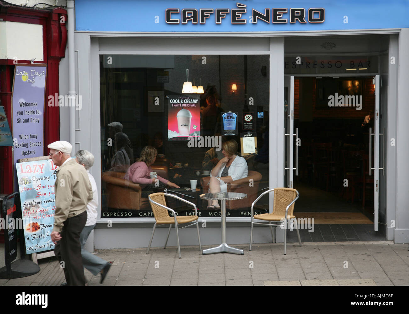 Coffee shop in Abergavenny, Wales Stock Photo Alamy