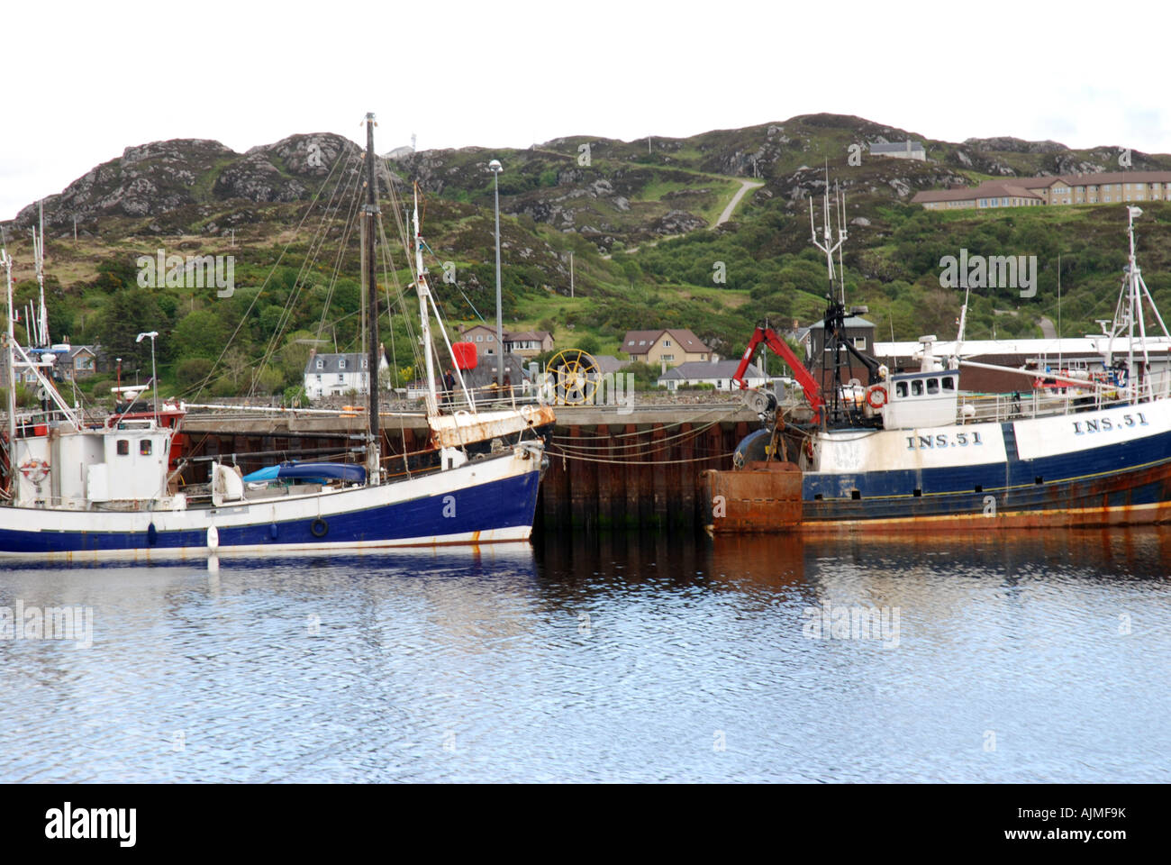 Fishing Vessel In Harbour At Lochinver Loch Inver Atlantic Coast fishing-vessel-in-harbour-at-lochinver-loch-inver-atlantic-coast
