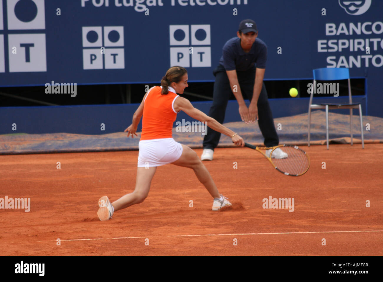 Estoril Open 2007 - Women's 1st round qualifying - Selima Sfar vs Renata Voracova Stock Photo