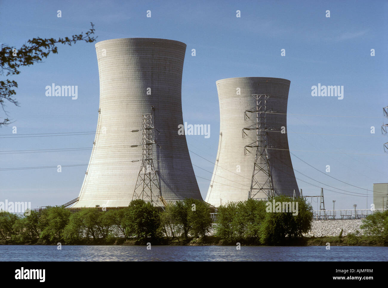 cooling towers Three Mile Island power plant site of 1979 nuclear