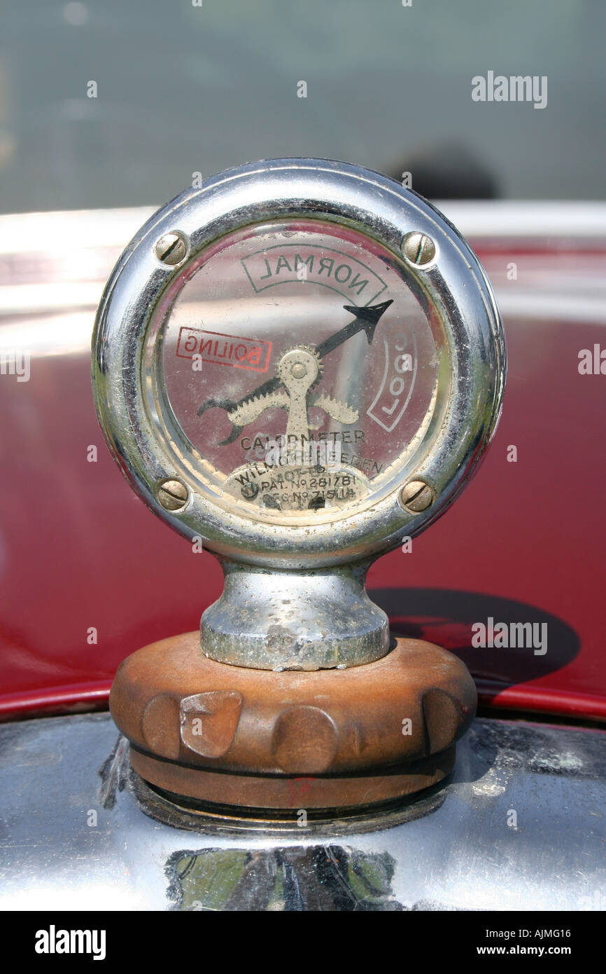 classic car bonnet detail Stock Photo