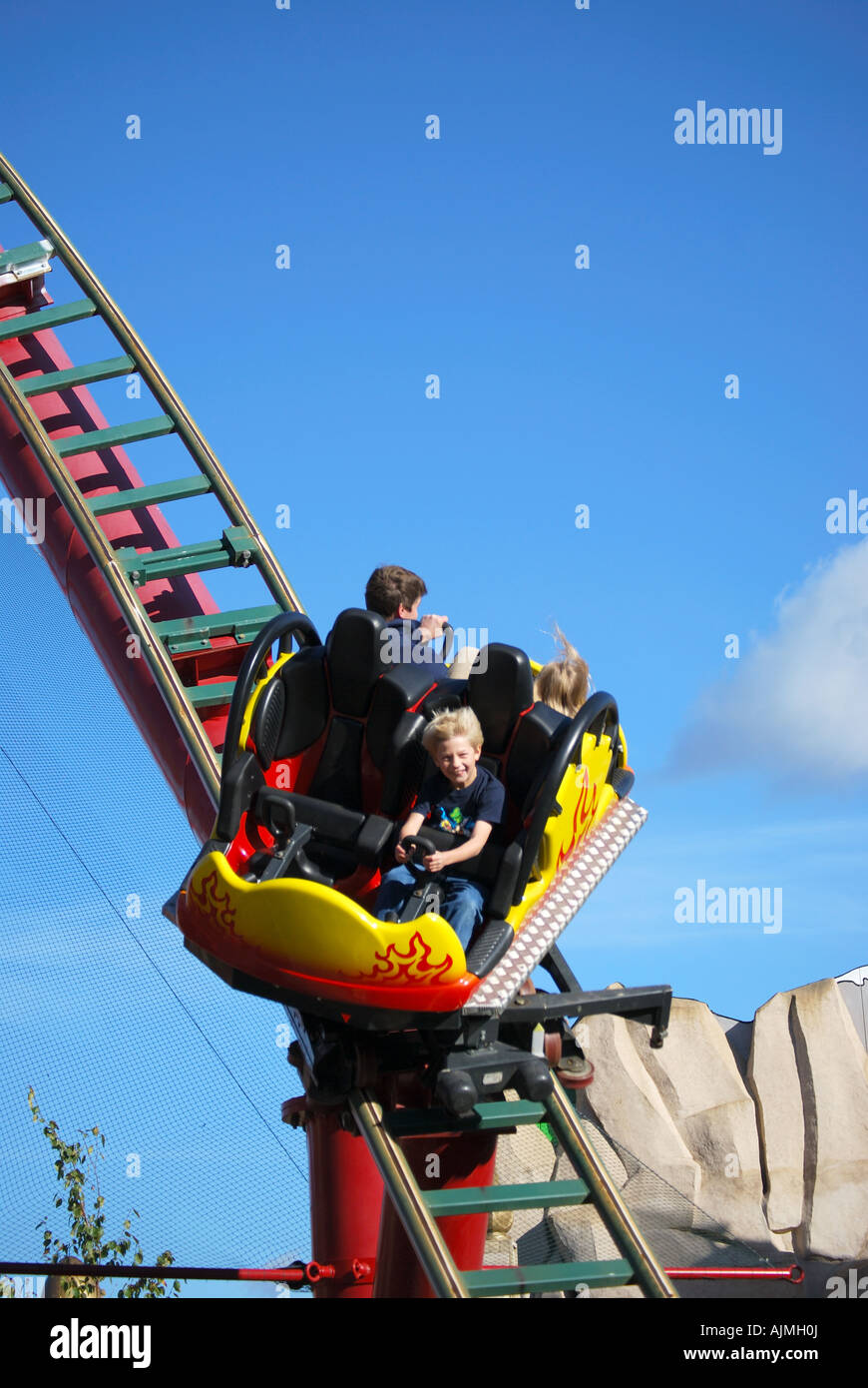 'Dragon's Fury' Ride, 'Land of The Dragons', Chessington World of Adventures Theme Park, Chessington, Surrey, England, United Kingdom Stock Photo