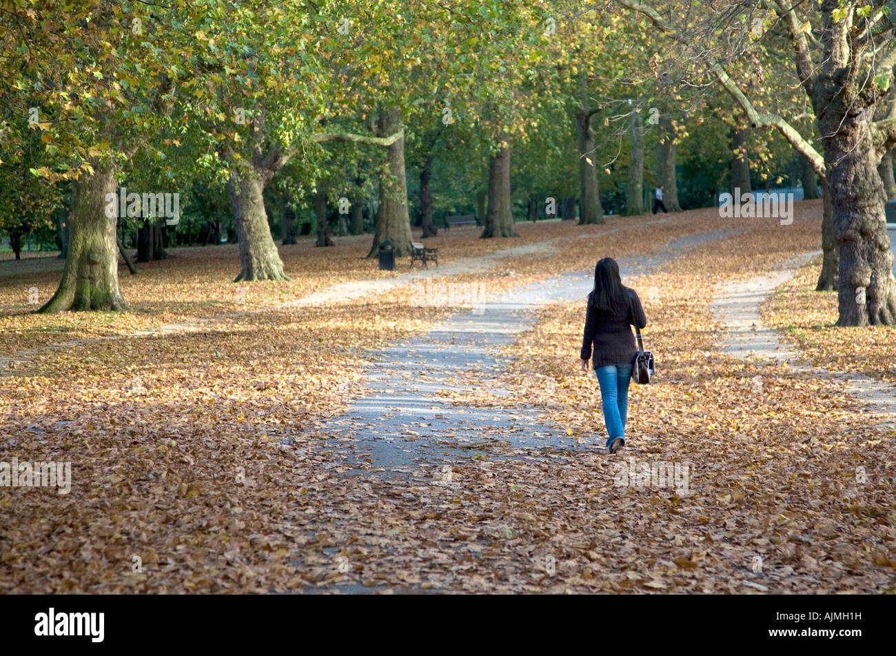 alone girl walking