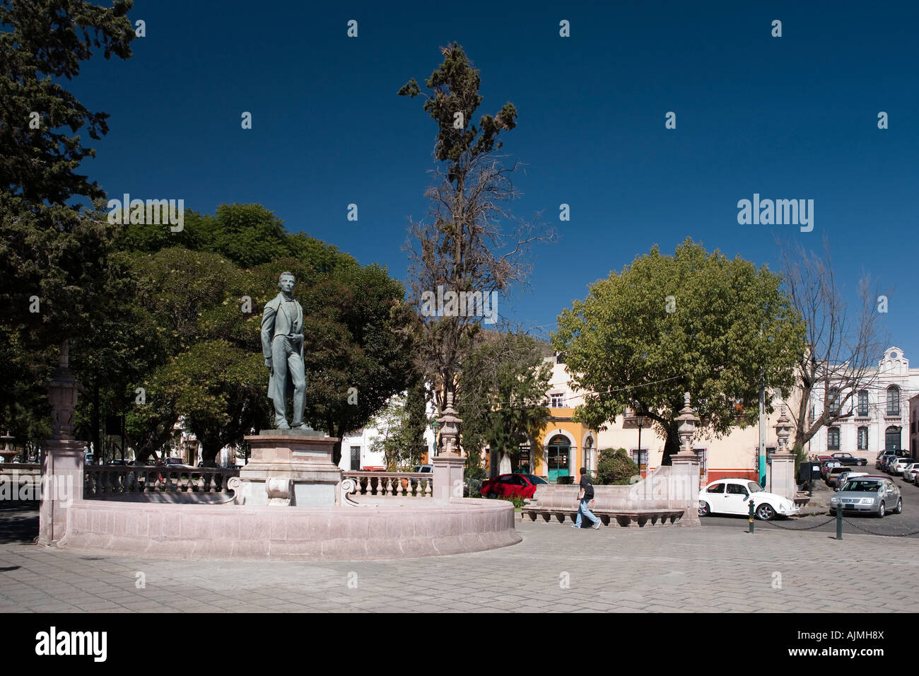 Square and statue of Don Francisco Garcia Salinas Zacatecas Mexico