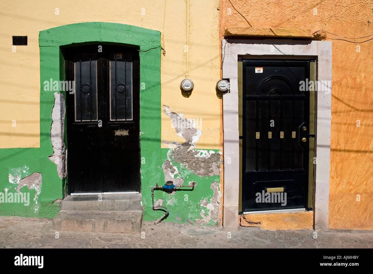 Colorful colonial houses in Zacatecas Mexico Stock Photo Alamy