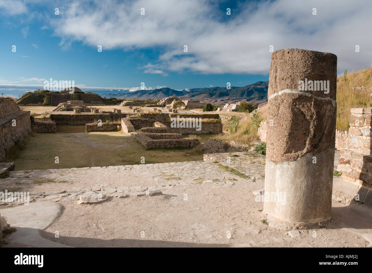 The archaelogical ruins of Monte Alban ancient capital of the Zapotecs