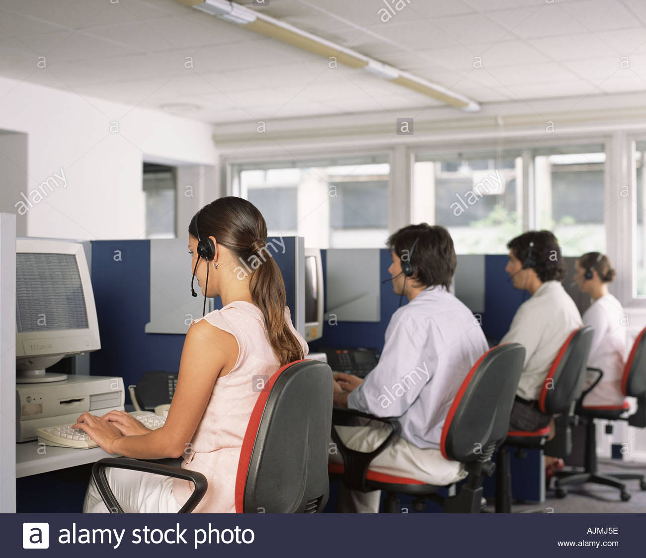 Call Centre Workers Stock Photos Call Centre Workers Stock