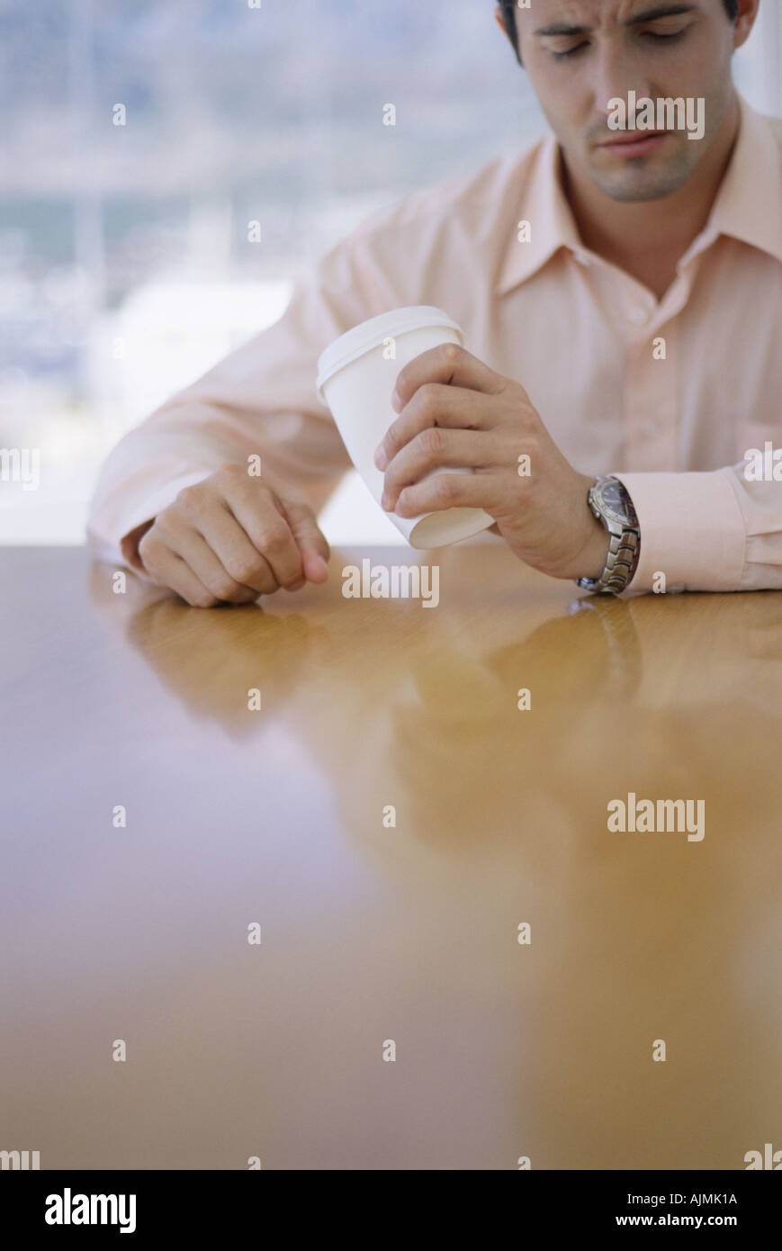 Stressed office worker Stock Photo