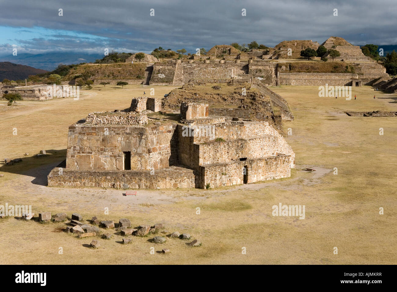 The archaelogical ruins of Monte Alban ancient capital of the Zapotecs