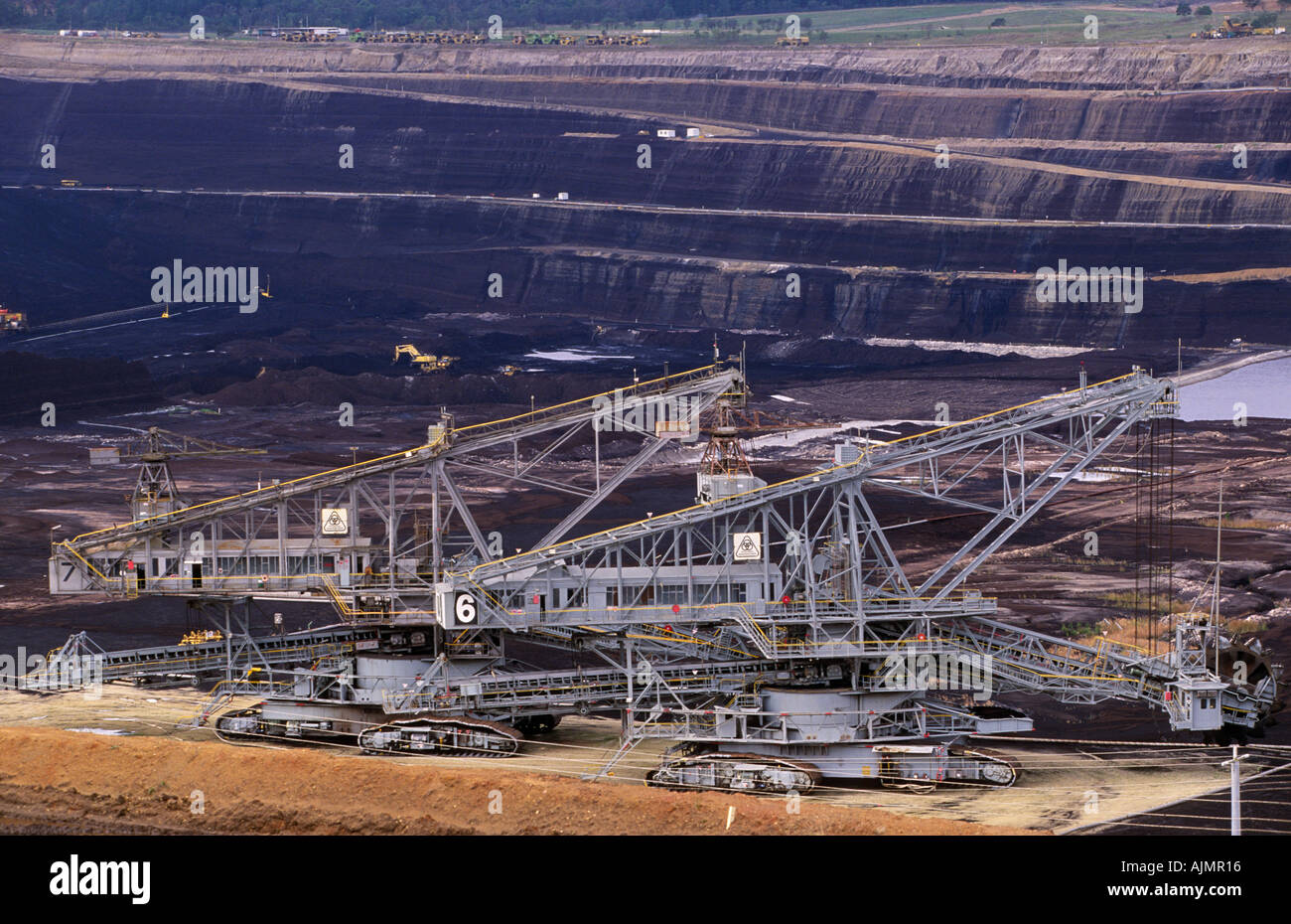 Yallourn Energy electricity power station is fueled by brown coal from