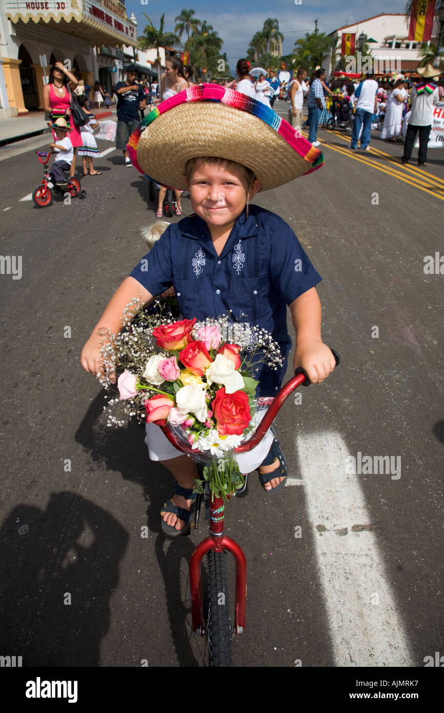 The Children's Parade Old Spanish Days Santa Barbara California Stock Photo
