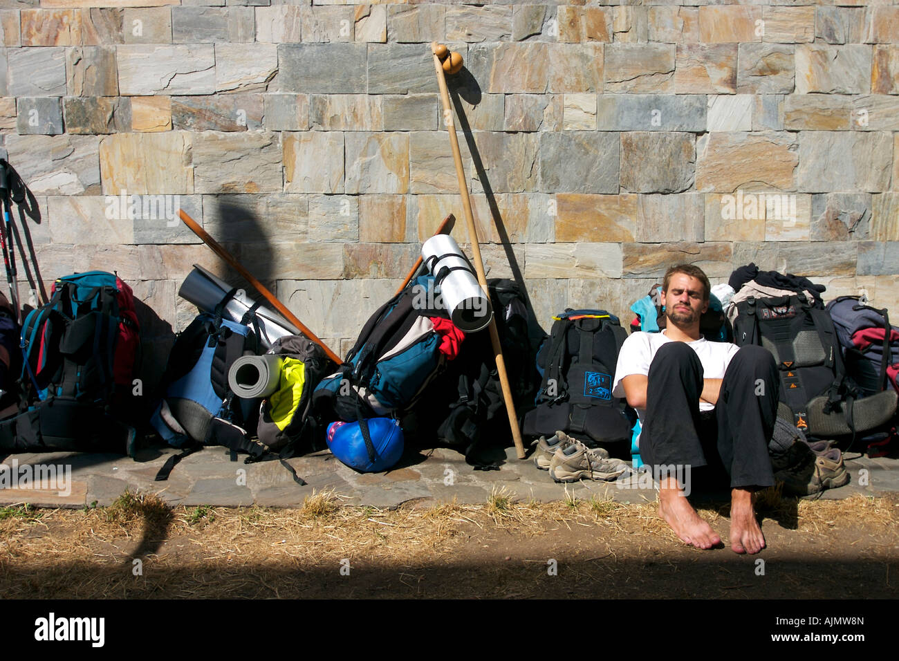 Camino de Santiago Melide Stock Photo