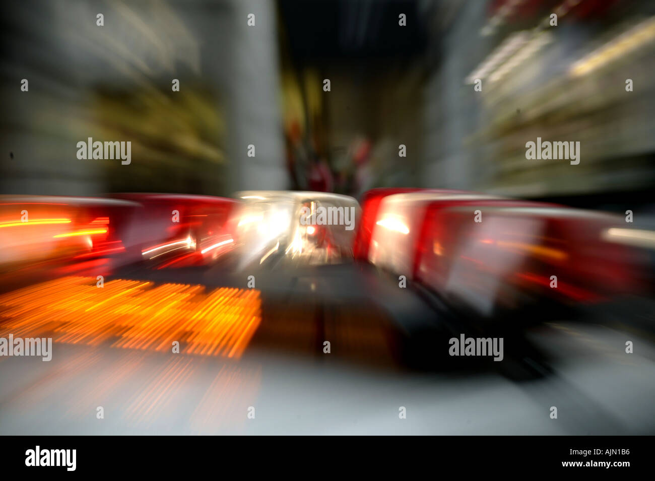 POLICE CAR FLASHING LIGHT NEW YORK USA Stock Photo Alamy