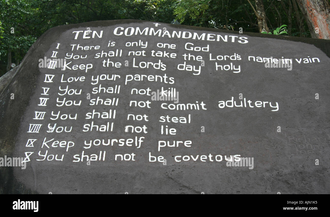 Ten Commandments Stock Photo