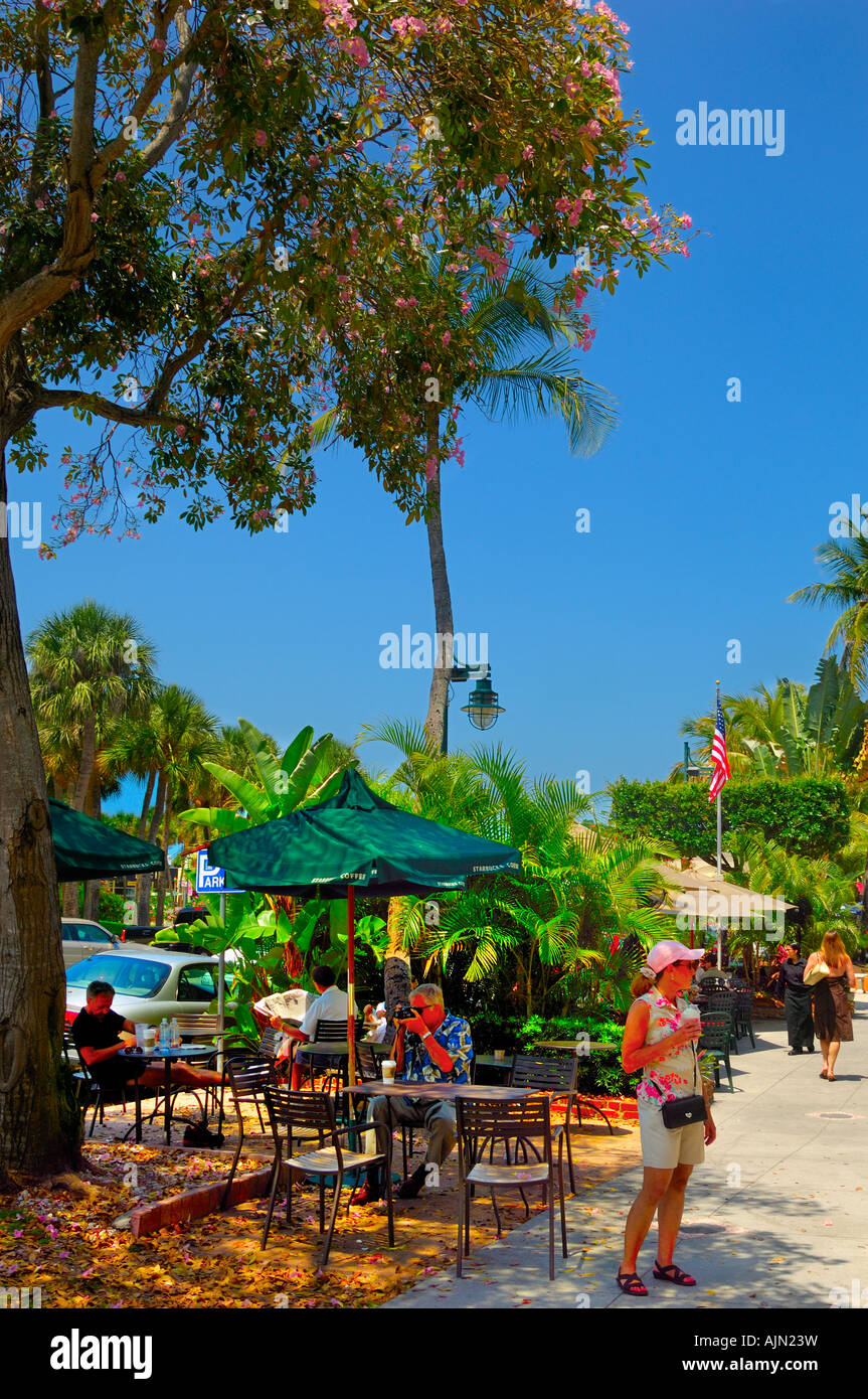 saint st. armands key circular circle shopping eating restaurant Stock