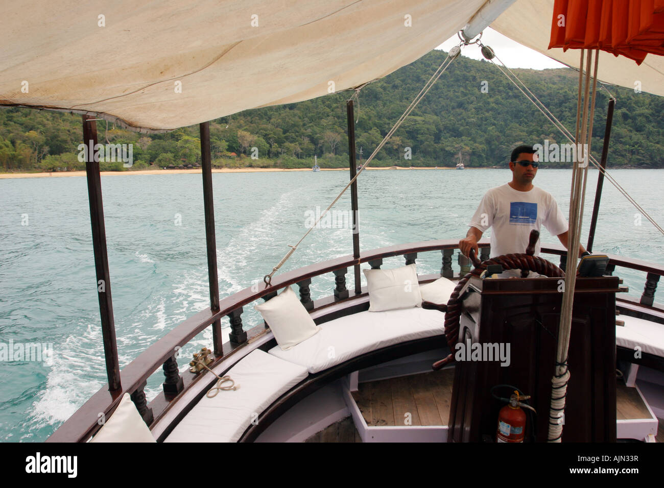 A scooner ship driver Stock Photo Alamy