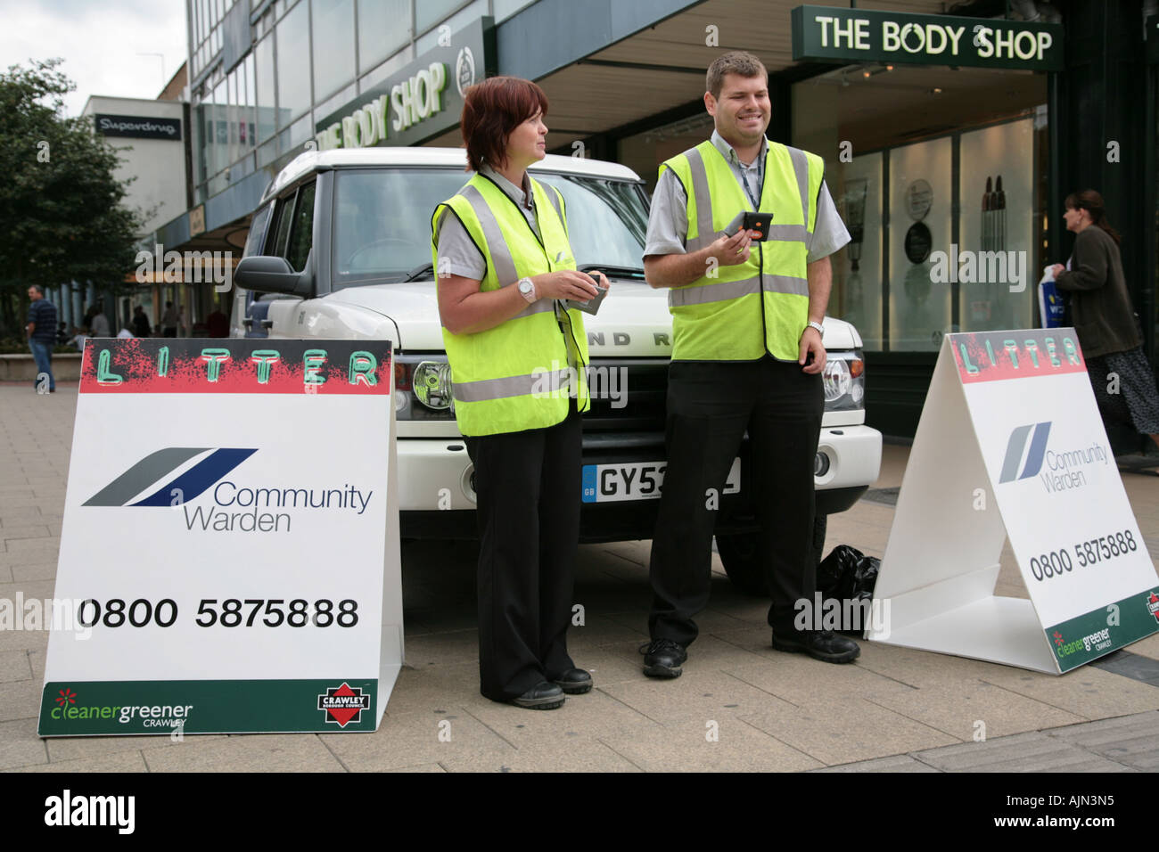 keep the community clean campaign in west sussex, uk Stock Photo