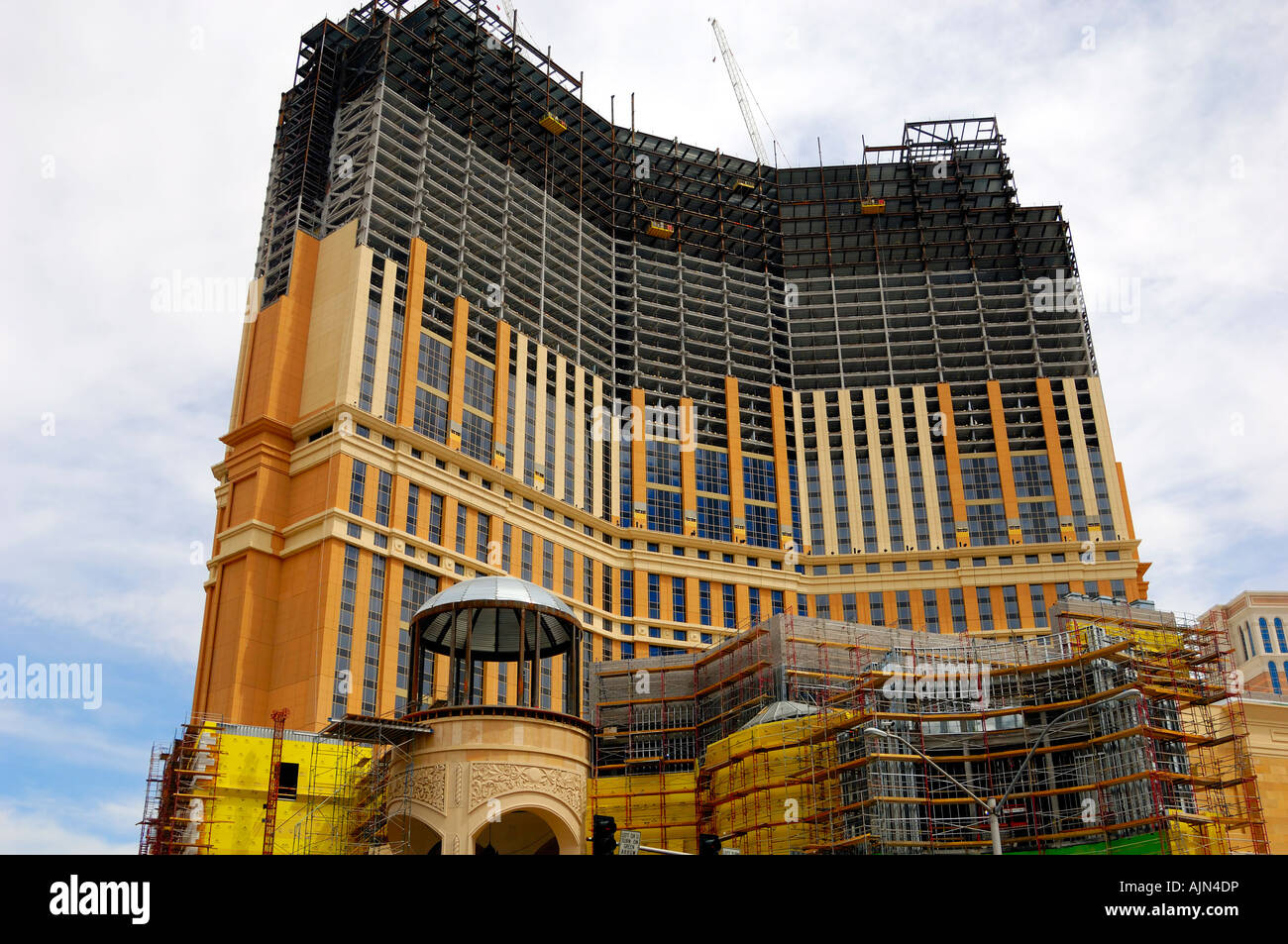 brand new hotel building being built in las vegas nevada usa america