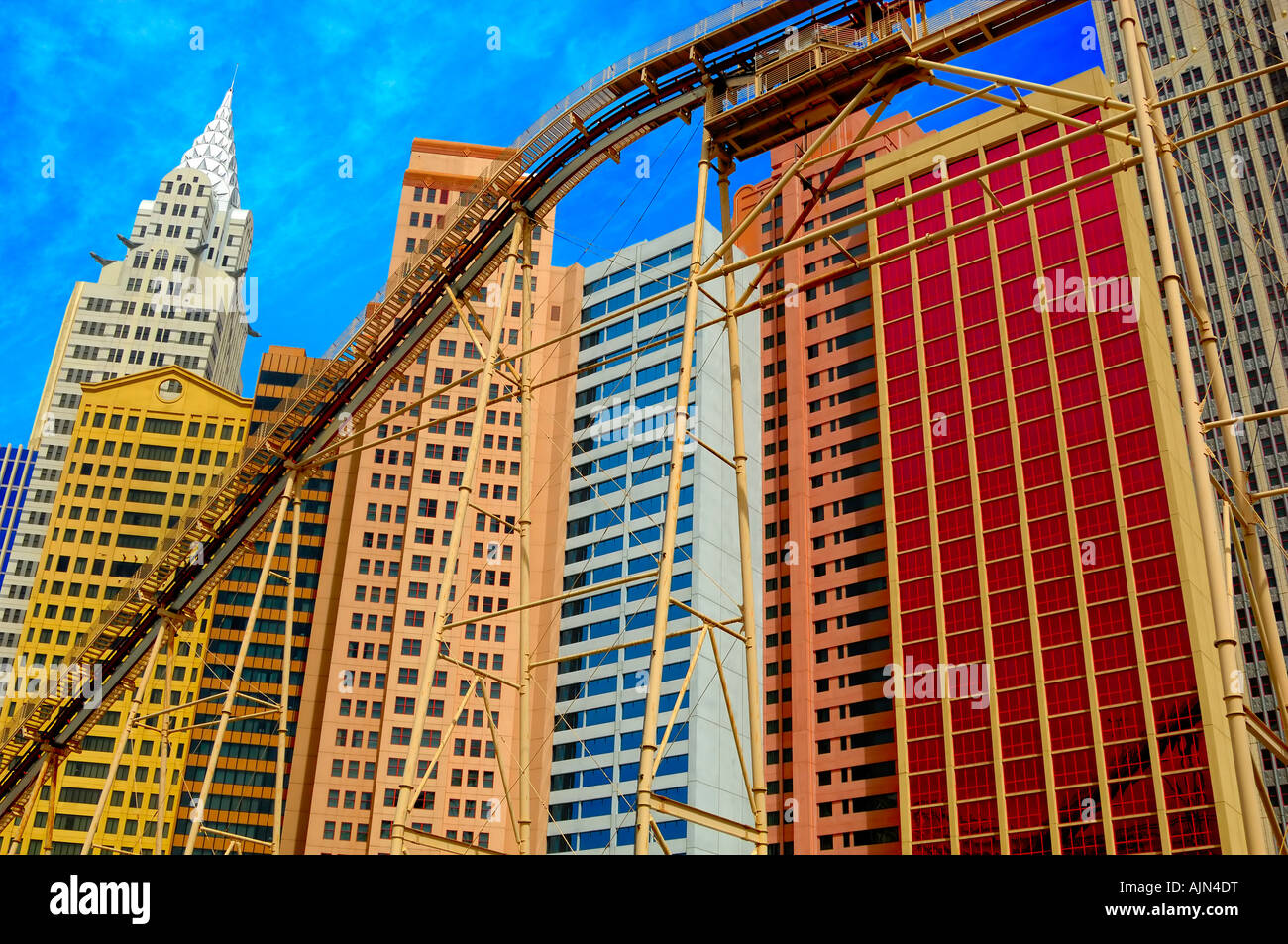 Nevada, Las Vegas, New York New York Hotel, roller coaster ride Stock Photo  - Alamy