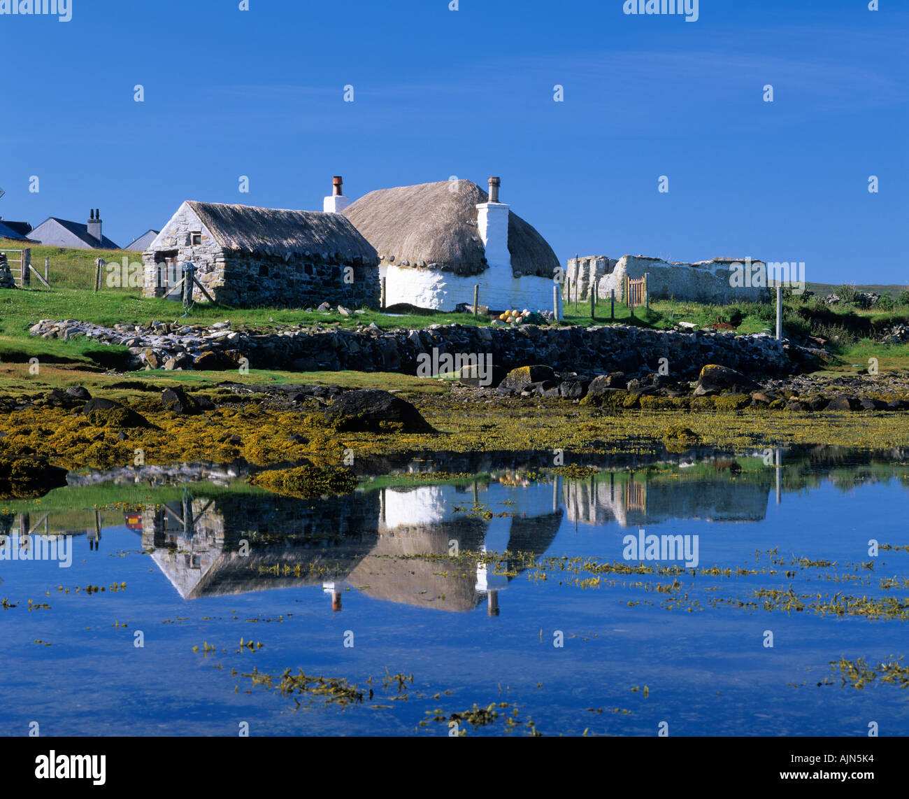 Croft house at Malaclete, North Uist, Outer Hebrides, Western Isles