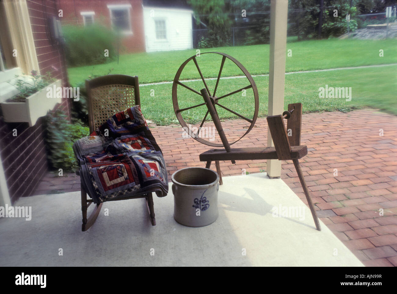 front porch Lancaster County PA Pennsylvania rocking chair spinning
