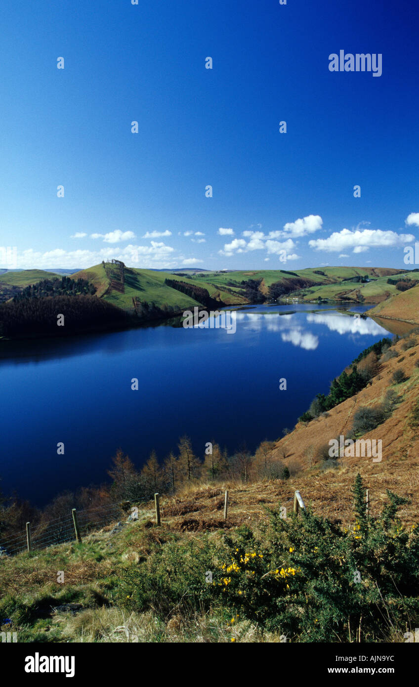 Llyn Clywedog, a reservoir built to control the flow of the River