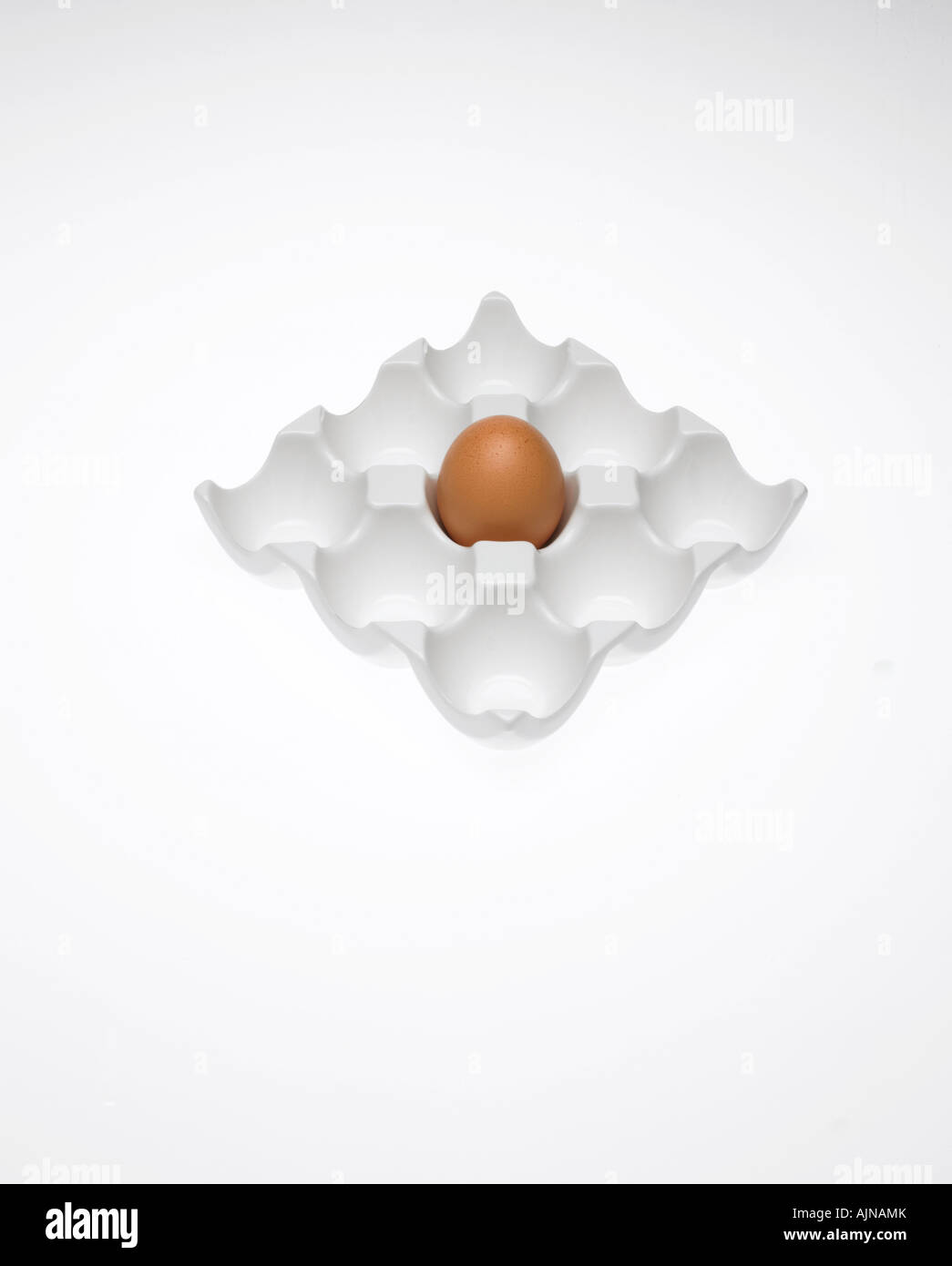 egg in ceramic container Stock Photo