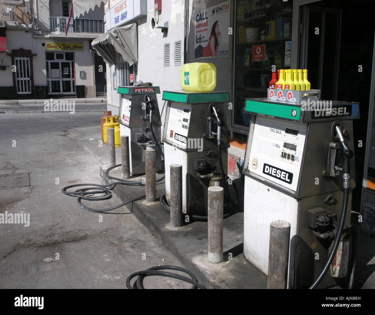 fuel station in Malta Stock Photo Alamy